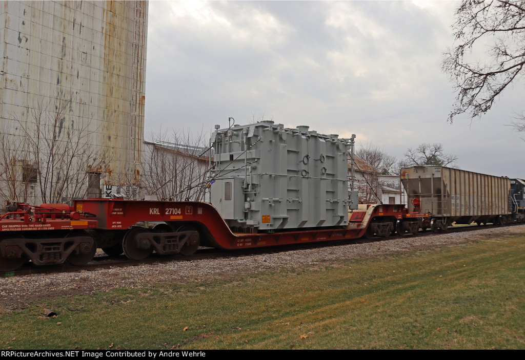 KRL 27104 bearing the transformer rolls through